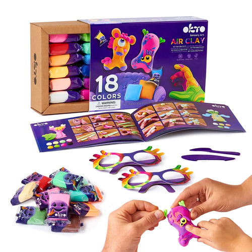 OKTO – 18 - Farben - Set Mit Lufttrockner - Ton | 3D Holzpuzzle - Lama Welt