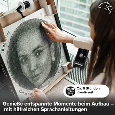 RingString l String-Art Kunstwerk/ Fadenbild aus deinem Foto | Personalisierte Geschenke
