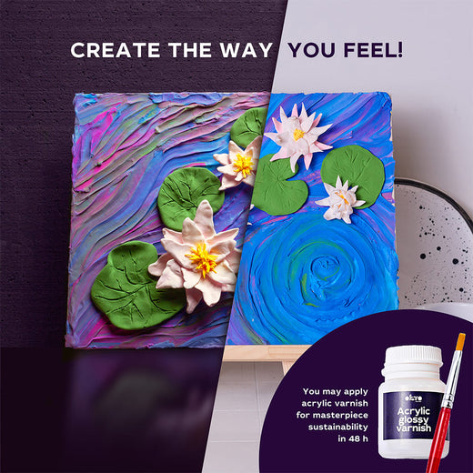 DIY 3D Malerei kreatives Set ”Wasserlilien” 30*40 сm