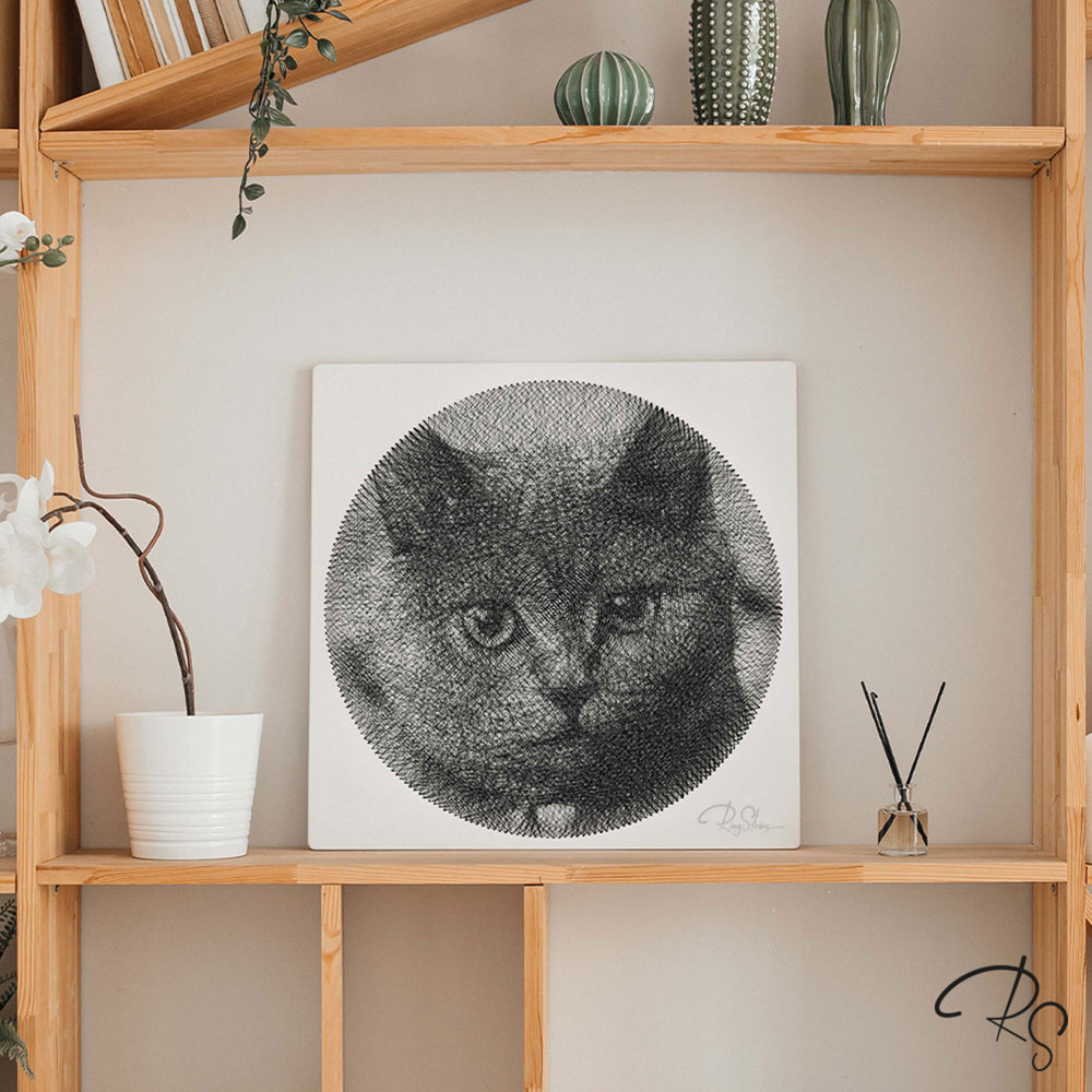 RingString l String-Art Kunstwerk/ Fadenbild aus deinem Foto | Personalisierte Geschenke