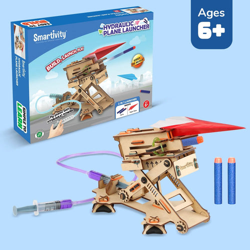 Smartivity – Hydraulischer Flugzeugstarter | 3D Holzpuzzle
