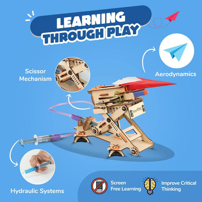 Smartivity – Hydraulischer Flugzeugstarter | 3D Holzpuzzle