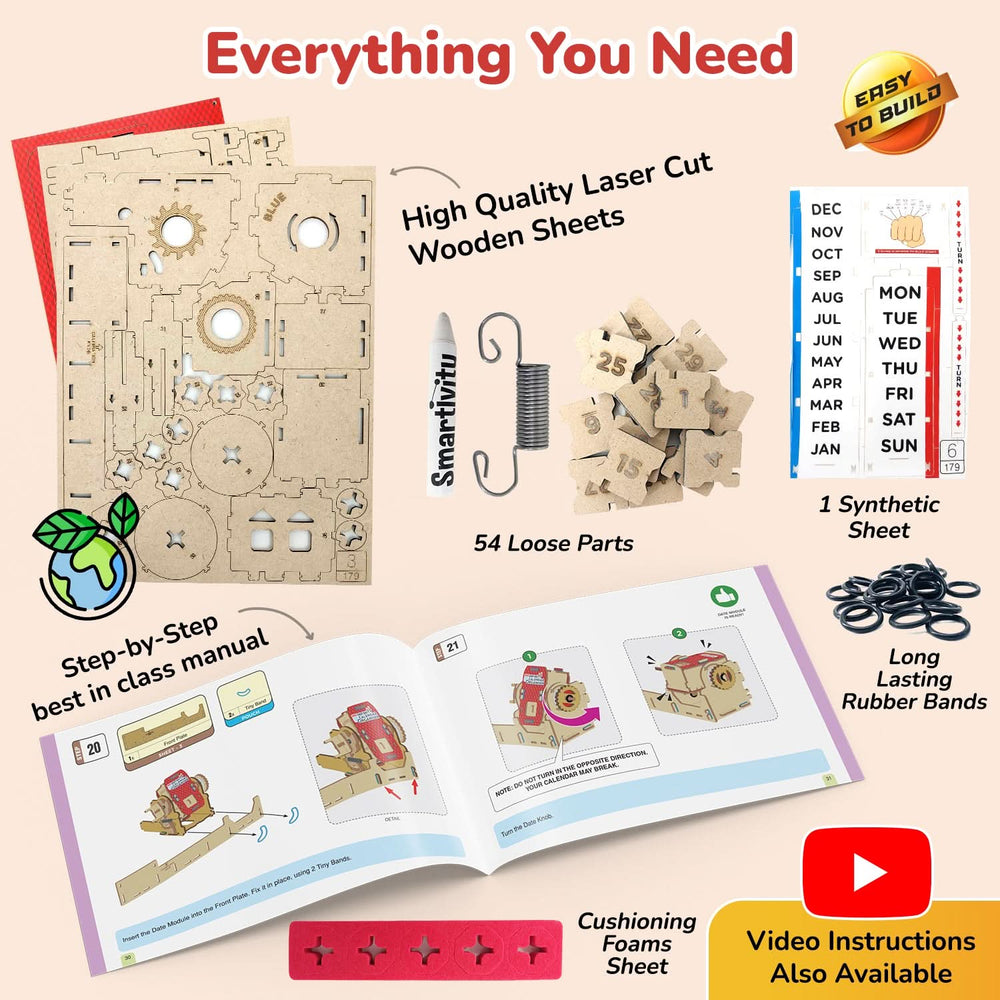 Smartivity – Unendlicher Kalender-Organizer | 3D Holzpuzzle