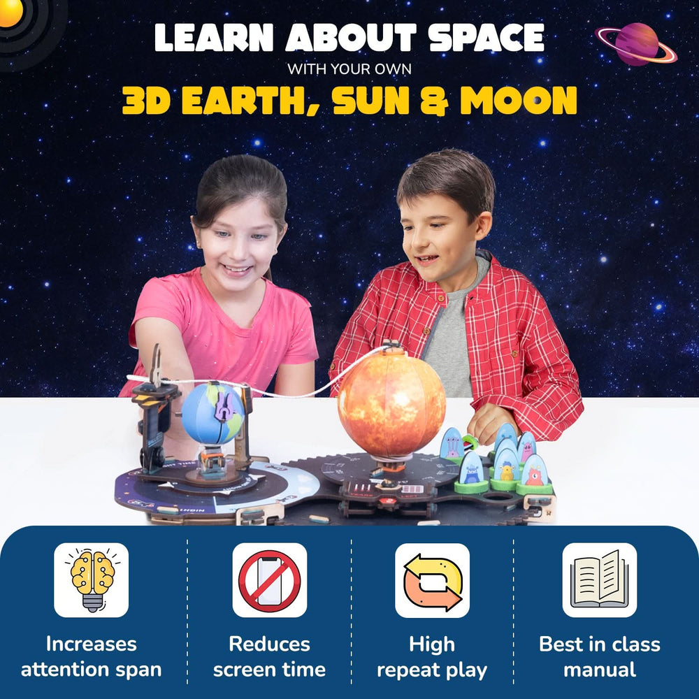 Smartivity – Erde, Sonne, Mond | 3D Holzpuzzle