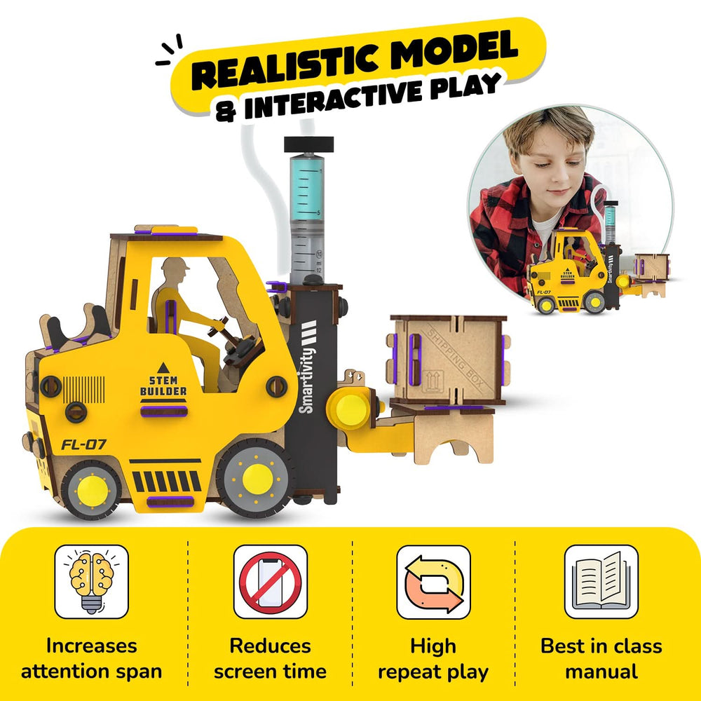 Smartivity – Hydraulischer Gabelstapler | 3D Holzpuzzle