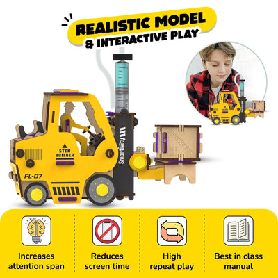 Smartivity – Hydraulischer Gabelstapler | 3D Holzpuzzle