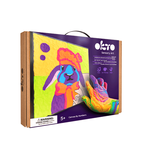 OKTO – Kaninchen Knetset Zum Ausmalen 30*30 Cm | 3D Holzpuzzle