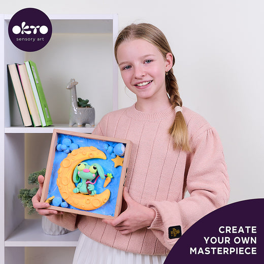 Wood&Craft DIY "Little Worlds" TM OKTO 21*21 cm Kaninchenmond