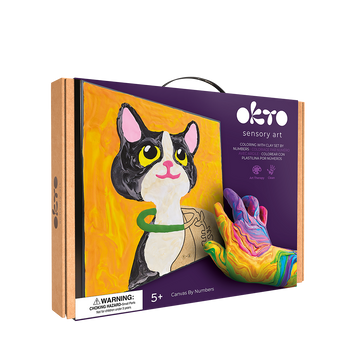 Farbset mit Knetmasse nach Zahlen TM OKTO 29*29 cm Katze