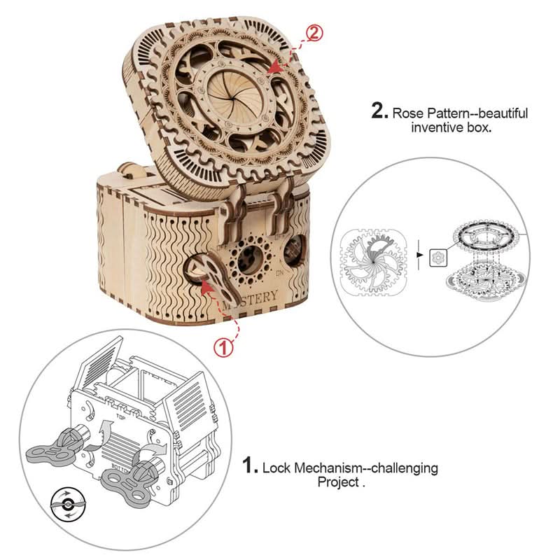 Robotime – Schatztruhe | 3D Holzpuzzle