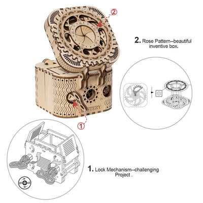 Robotime – Schatztruhe | 3D Holzpuzzle