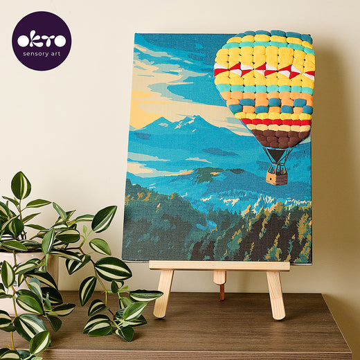 3D Modellier- und Malset 'Heißluftballonflug' TM OKTO & Ideyka 30*40 cm