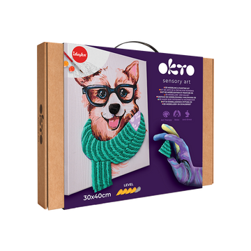 3D Modellier- und Malset 'Fashion Corgi' TM OKTO & Ideyka 30*40 cm