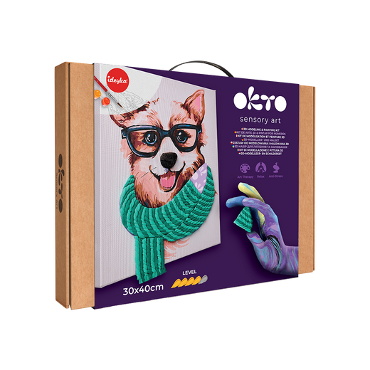 3D Modellier- und Malset 'Fashion Corgi' TM OKTO & Ideyka 30*40 cm