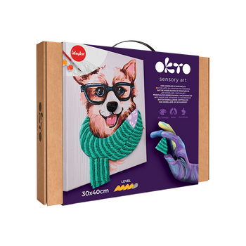 3D Modellier- und Malset 'Fashion Corgi' TM OKTO & Ideyka 30*40 cm