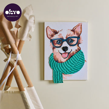 3D Modellier- und Malset 'Fashion Corgi' TM OKTO & Ideyka 30*40 cm