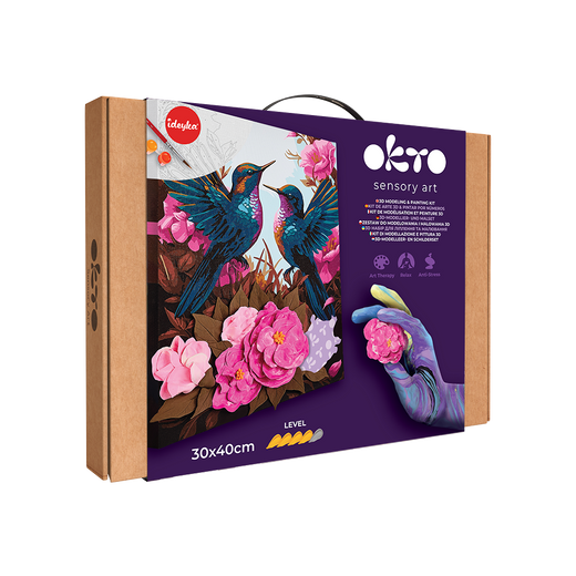3D Modellier- und Malset 'Kolibris in Liebe' TM OKTO & Ideyka 30*40 cm