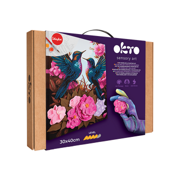 3D Modellier- und Malset 'Kolibris in Liebe' TM OKTO & Ideyka 30*40 cm