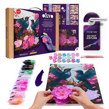 3D Modellier- und Malset 'Kolibris in Liebe' TM OKTO & Ideyka 30*40 cm