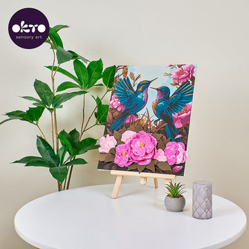 3D Modellier- und Malset 'Kolibris in Liebe' TM OKTO & Ideyka 30*40 cm