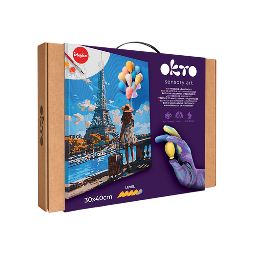 3D Modellier- und Malset 'Grüße aus Paris' TM OKTO & Ideyka 30*40 cm