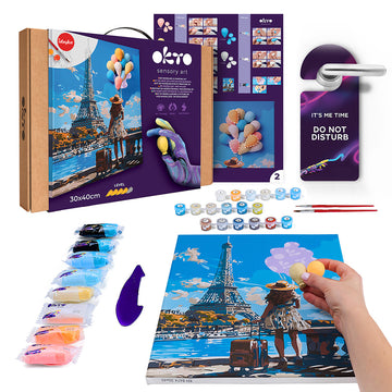 3D Modellier- und Malset 'Grüße aus Paris' TM OKTO & Ideyka 30*40 cm