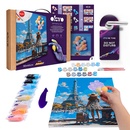 3D Modellier- und Malset 'Grüße aus Paris' TM OKTO & Ideyka 30*40 cm