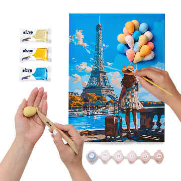 3D Modellier- und Malset 'Grüße aus Paris' TM OKTO & Ideyka 30*40 cm
