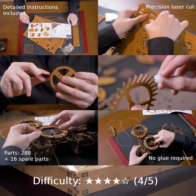 Steampunk Gearworks Wanduhr