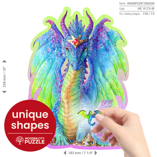 WOODEN.CITY – Prächtiger Drache | 3D Holzpuzzle