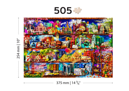 Weltreise-Bücherregal 505 L