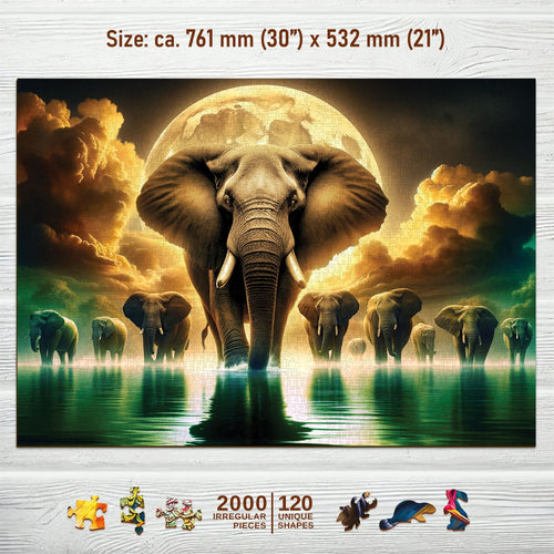 WOODEN.CITY – Elefanten-Träume | 3D Holzpuzzle
