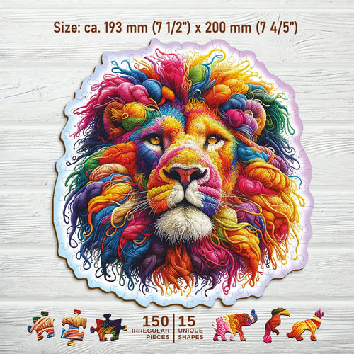 WOODEN.CITY – Weicher Löwe | 3D Holzpuzzle