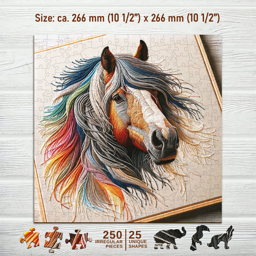 WOODEN.CITY – Weiches Pferd | 3D Holzpuzzle