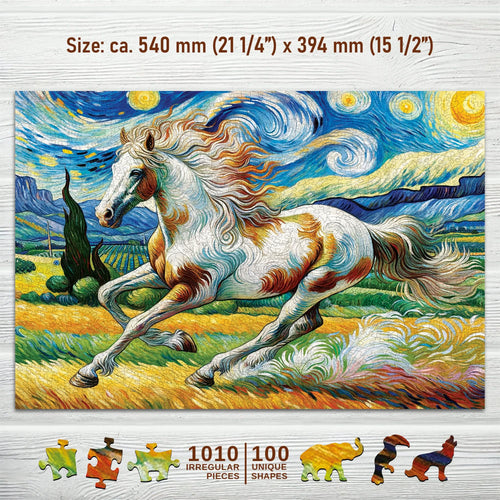 WOODEN.CITY – Schnelles Pferd | 3D Holzpuzzle