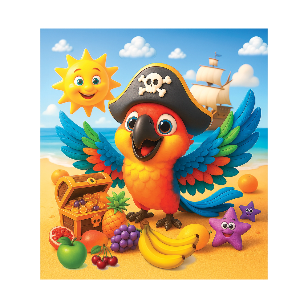 WOODEN.CITY – Piratenpapagei | 3D Holzpuzzle