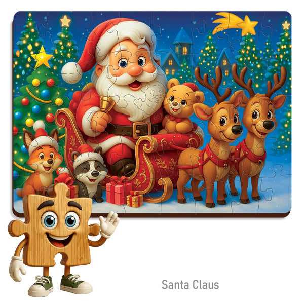 WOODEN.CITY – Weihnachtsmann | 3D Holzpuzzle