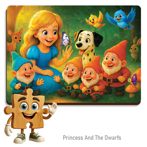 WOODEN.CITY – Prinzessin Und Die Zwerge | 3D Holzpuzzle