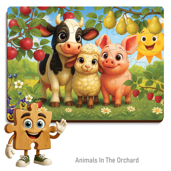 WOODEN.CITY – Tiere Im Obstgarten | 3D Holzpuzzle
