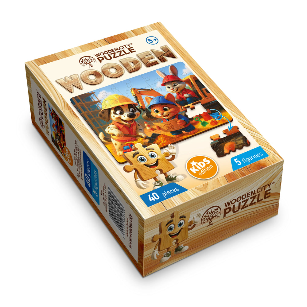 WOODEN.CITY – Glückliches Team | 3D Holzpuzzle