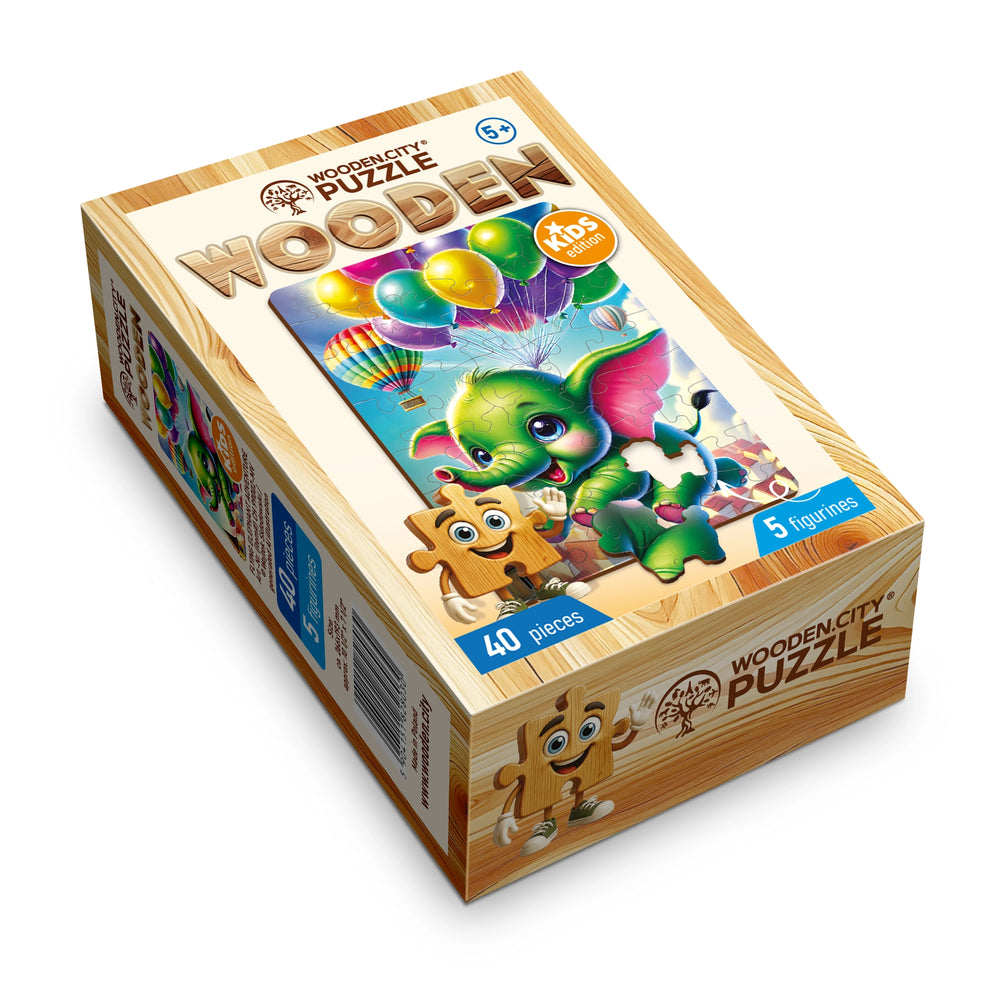 WOODEN.CITY – Abenteuer Mit Fliegenden Elefanten | 3D Holzpuzzle