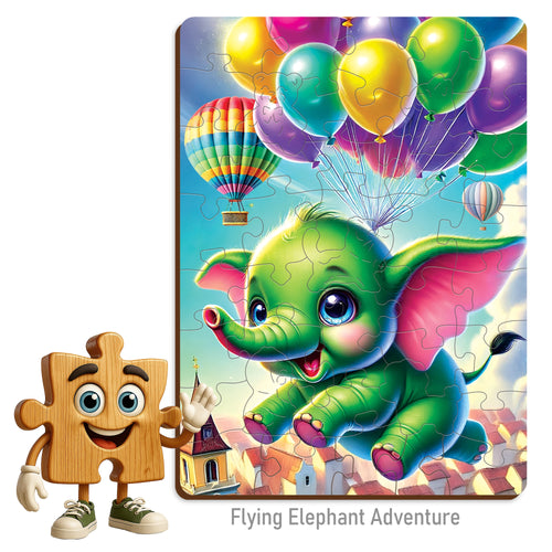 WOODEN.CITY – Abenteuer Mit Fliegenden Elefanten | 3D Holzpuzzle