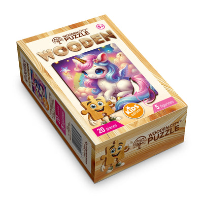 WOODEN.CITY – Magische Einhornträume | 3D Holzpuzzle