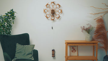 Kinetische Wandkunst-Skulptur im geometrischen Design