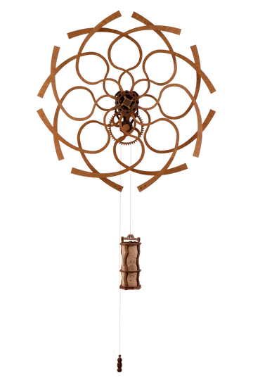 Kinetische Wandkunst-Skulptur im geometrischen Design
