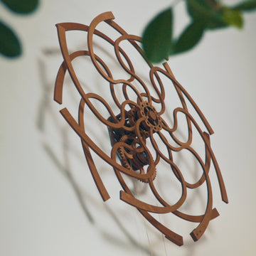 Kinetische Wandkunst-Skulptur im geometrischen Design