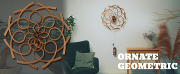 Kinetische Wandkunst-Skulptur im geometrischen Design