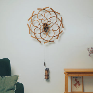 Kinetische Wandkunst-Skulptur im geometrischen Design