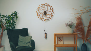 Kinetische Wandkunst-Skulptur im geometrischen Design