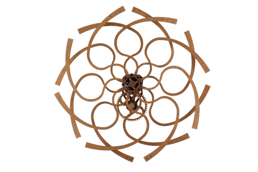 Kinetische Wandkunst-Skulptur im geometrischen Design